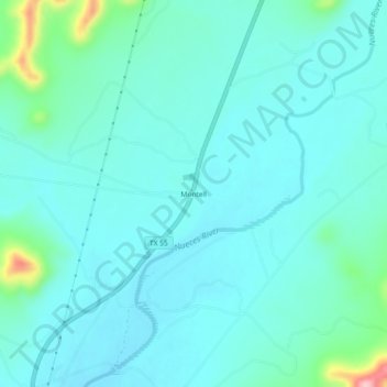 Carte topographique Montell, altitude, relief