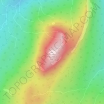 Carte topographique Terrace Mountain, altitude, relief