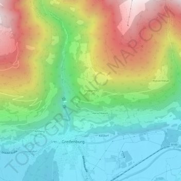 Carte topographique Gnoppnitz, altitude, relief