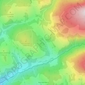 Carte topographique Großprethal, altitude, relief
