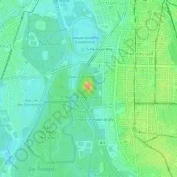 Carte topographique Fockeberg, altitude, relief
