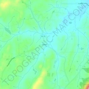 Carte topographique Catlett, altitude, relief