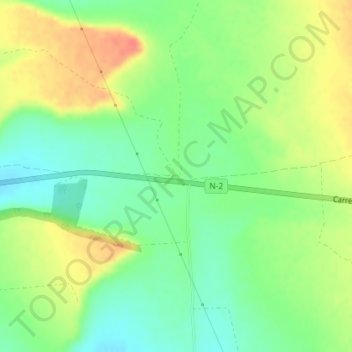 Carte topographique Ventas del Rey, altitude, relief