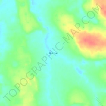 Carte topographique Guimar, altitude, relief