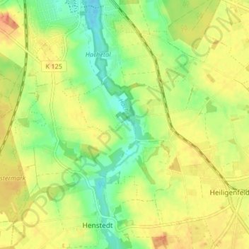 Carte topographique Gut Hoope, altitude, relief