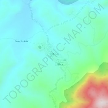Carte topographique Roknia, altitude, relief