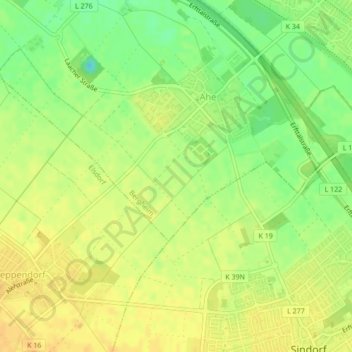 Carte topographique Wolfshütte, altitude, relief