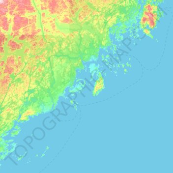 Carte topographique Rocher Rowsell, altitude, relief