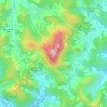 Carte topographique Mirante das Sete Pedras, altitude, relief