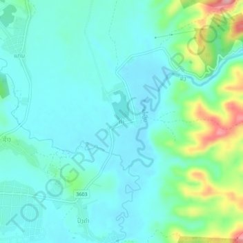 Carte topographique Kham, altitude, relief