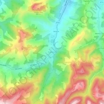 Carte topographique Colombara, altitude, relief