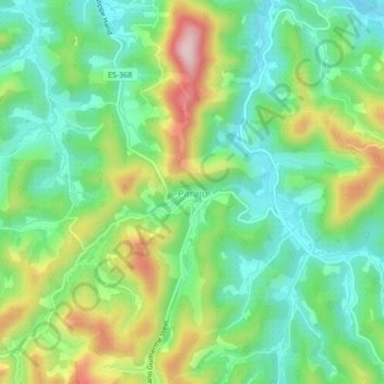 Carte topographique Paraju, altitude, relief