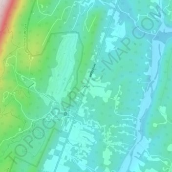 Carte topographique Omps, altitude, relief