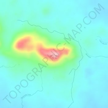 Carte topographique Cerro Tilba, altitude, relief