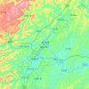 Carte topographique Prefettura autonoma tujia e miao di Xiangxi, altitude, relief