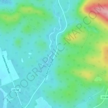 Carte topographique Crooked Slide Park, altitude, relief