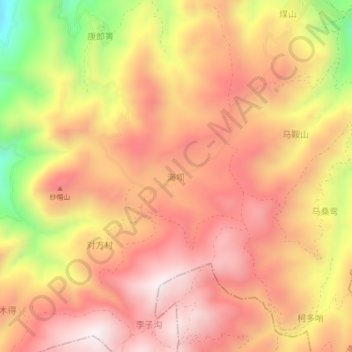 Carte topographique 海坝, altitude, relief