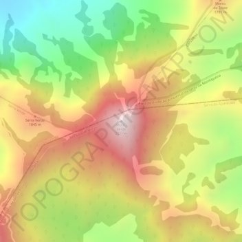 Carte topographique Morro Verde, altitude, relief