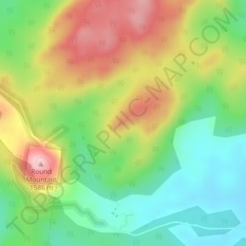 Carte topographique Cathedral Rock, altitude, relief