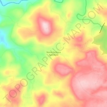 Carte topographique Nossa Senhora Aparecida, altitude, relief