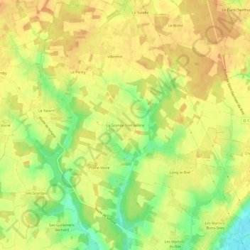 Carte topographique La Grande Trémaillère, altitude, relief