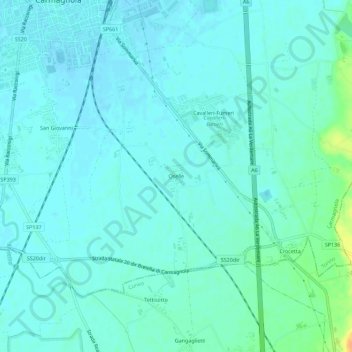 Carte topographique Oselle, altitude, relief