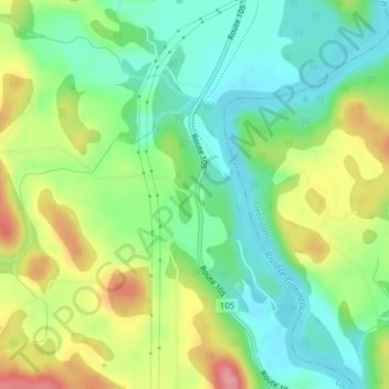Carte topographique Brennan's Hill, altitude, relief