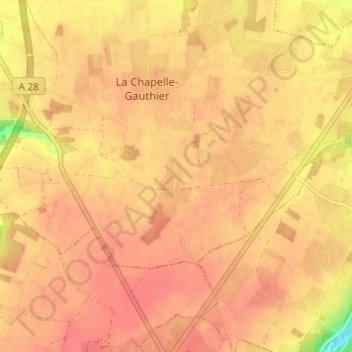 Carte topographique La Petite Noe, altitude, relief