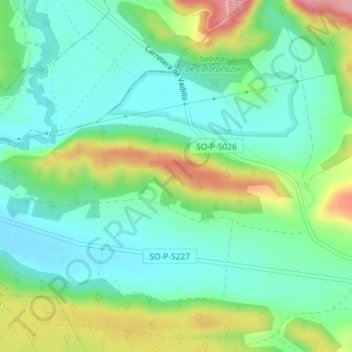 Carte topographique El Gomeral, altitude, relief