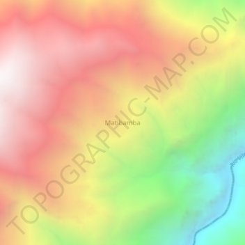 Carte topographique Matibamba, altitude, relief