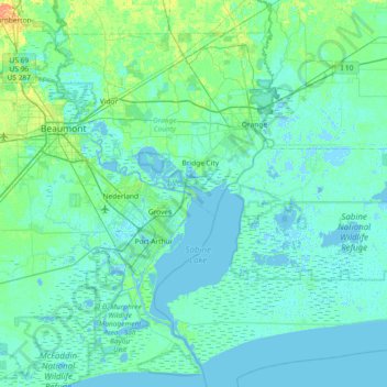 Carte topographique Humble Island, altitude, relief