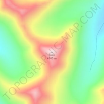Carte topographique Irira, altitude, relief
