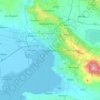 Carte topographique Thessaloniki, altitude, relief