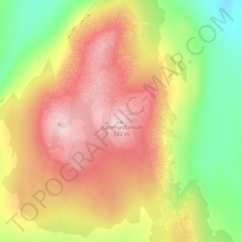 Carte topographique Hammastunturi, altitude, relief