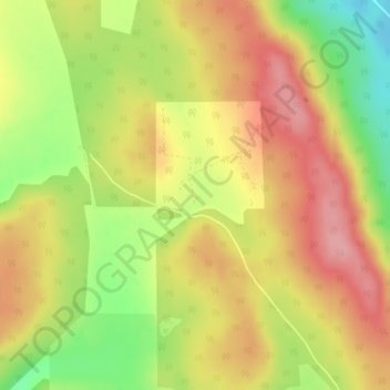 Carte topographique Whispering Pines Ranch, altitude, relief