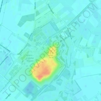 Carte topographique VAM Berg, altitude, relief