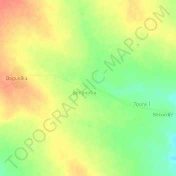 Carte topographique Lycée, altitude, relief