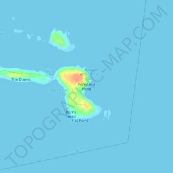 Carte topographique Ferryland Head, altitude, relief