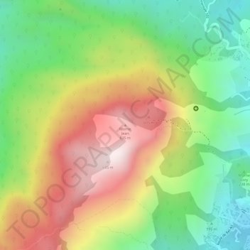 Carte topographique Morne Jean, altitude, relief
