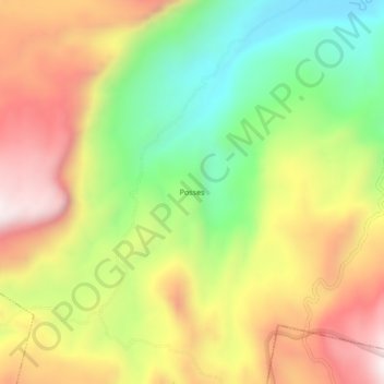 Carte topographique Posses, altitude, relief