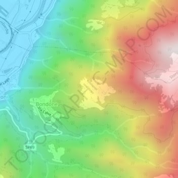 Carte topographique Casai, altitude, relief