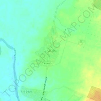 Carte topographique Chapairá, altitude, relief