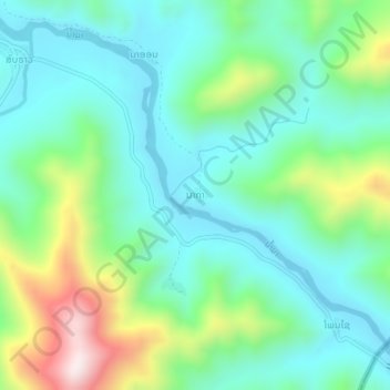Carte topographique Naka, altitude, relief