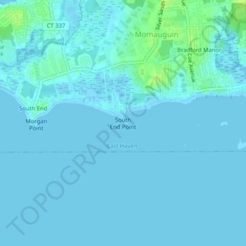Carte topographique South End Point, altitude, relief