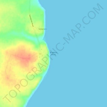 Carte topographique Bradford Point, altitude, relief