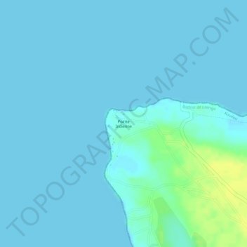 Carte topographique Pointe Indienne, altitude, relief