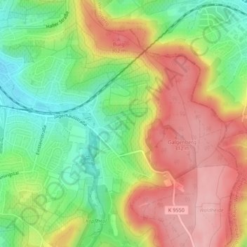 Carte topographique Letten, altitude, relief