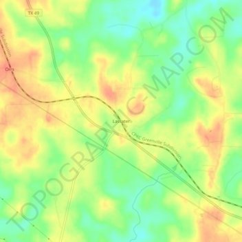 Carte topographique Lassater, altitude, relief