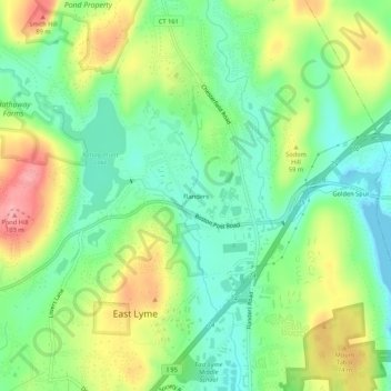 Carte topographique Flanders, altitude, relief
