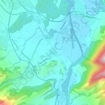 Carte topographique Épagny, altitude, relief